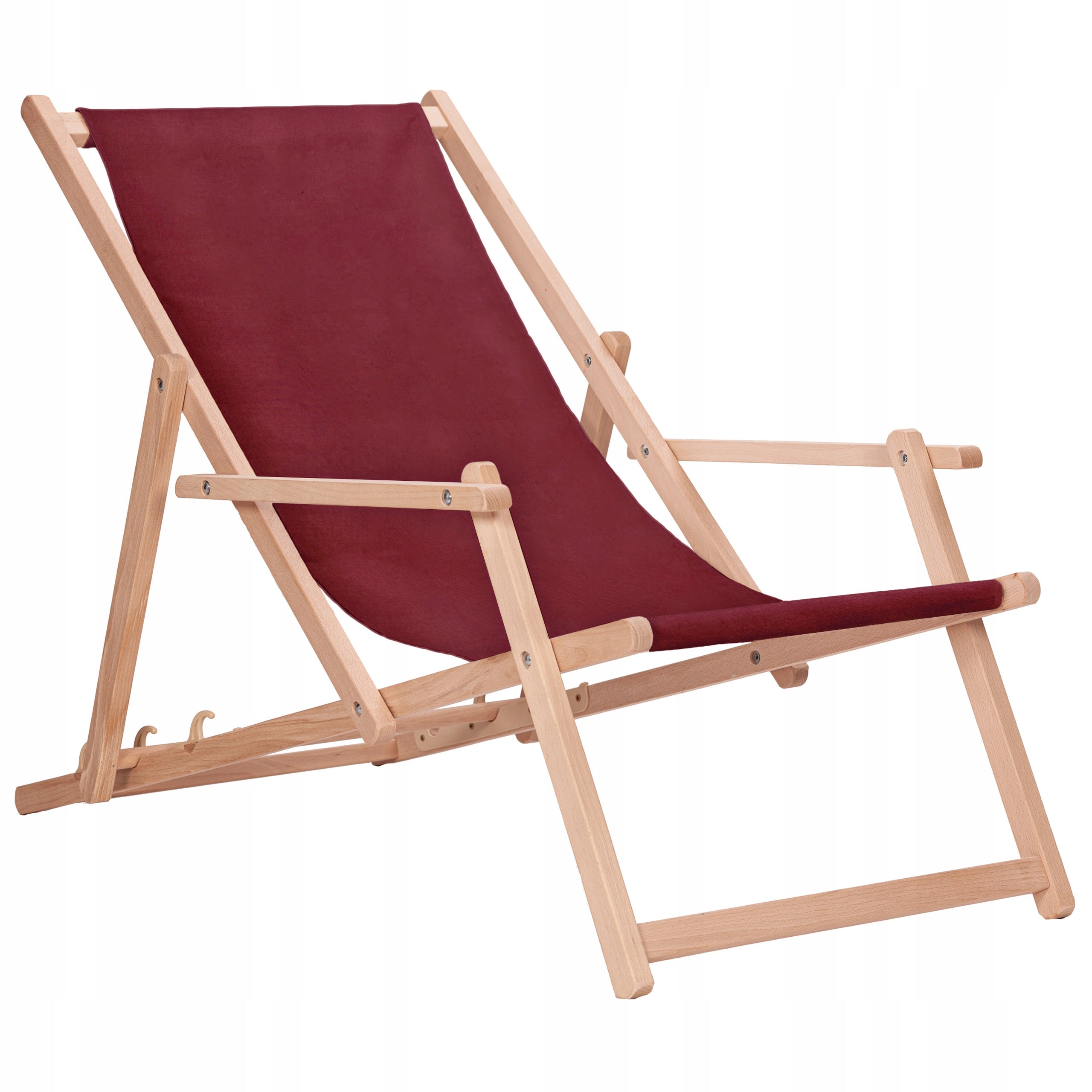 Wooden sun lounger with armrests M8 Melange garden San-Drew TPM8