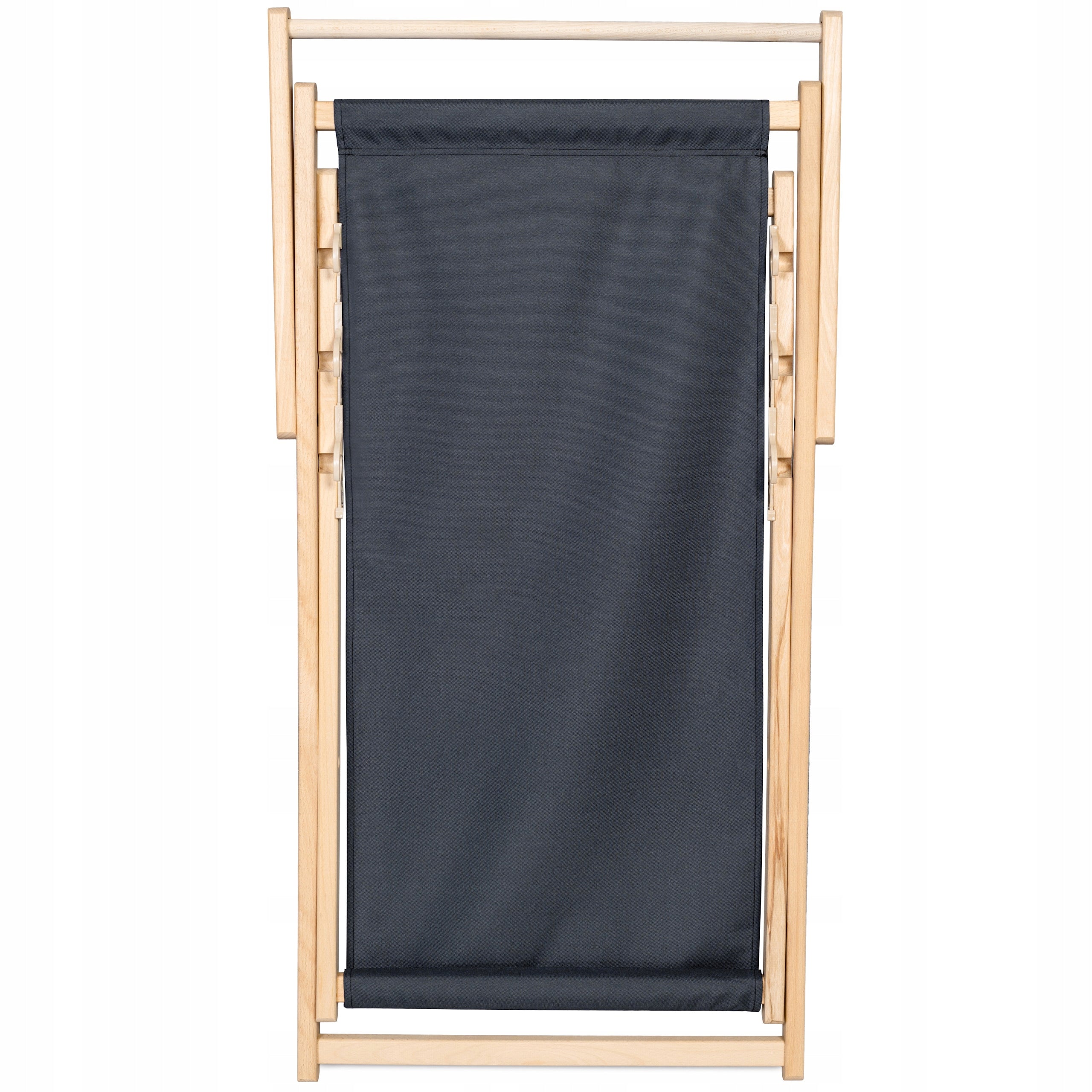 Wooden sunbed for balcony terrace garden THICK SLATS STRONG [BLACK] Length (longer side) 120 cm