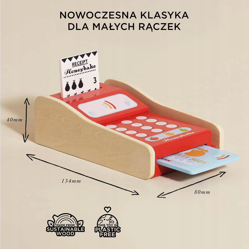 Wooden terminal for card payment, children's toy, shop Le Toy Van Brand Le Toy Van