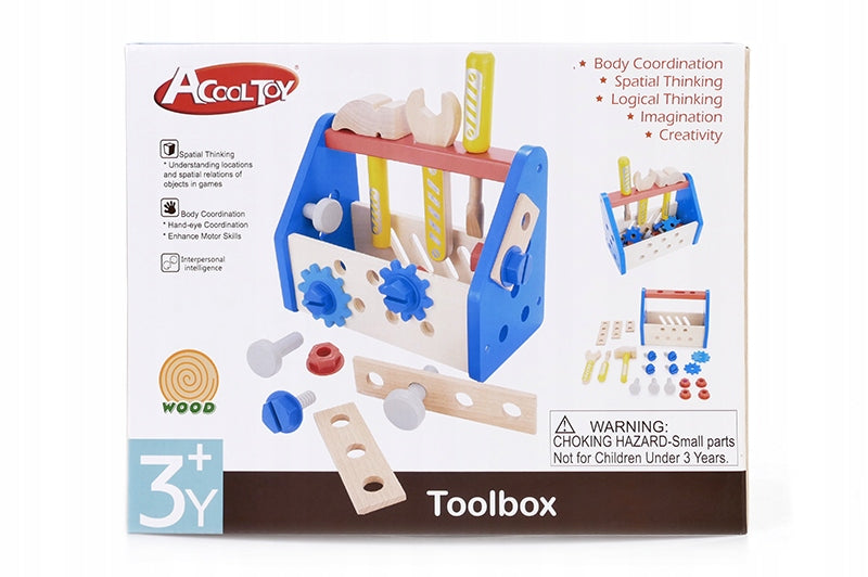 Wooden tool set for children 3+ box 9 el. Artyk Packaging status original