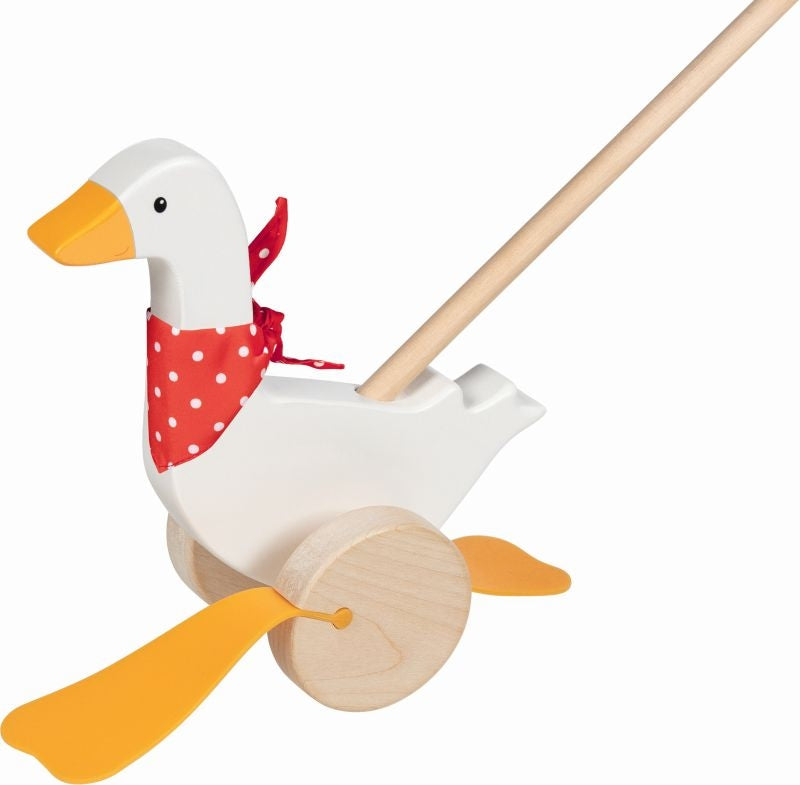 Wooden toy on push stick Goose Balance Goki 18m+ Brand Goki