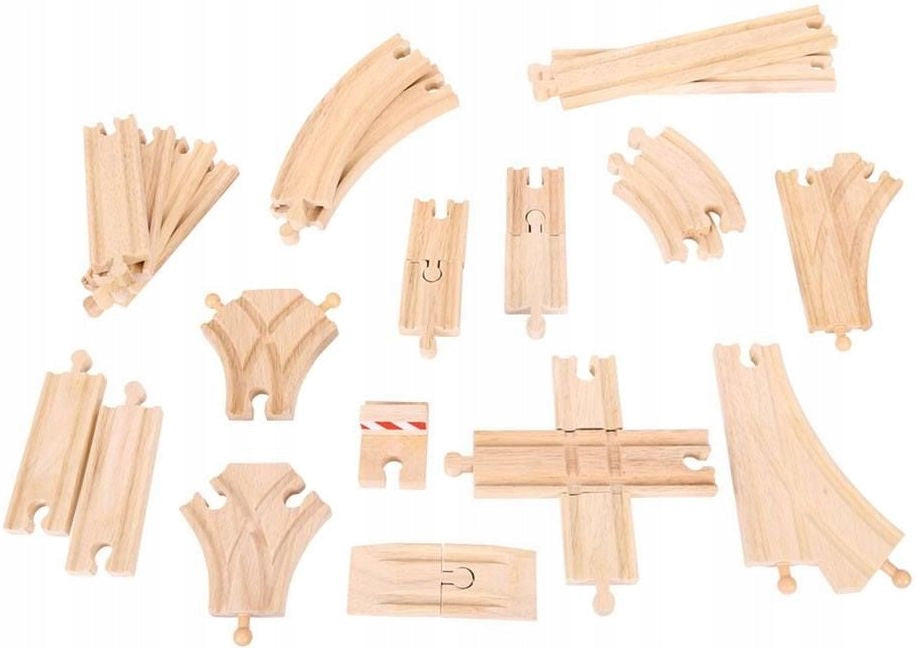 Wooden tracks for queue expansion 25 pcs BIGJIGS EAN (GTIN) 691621090527