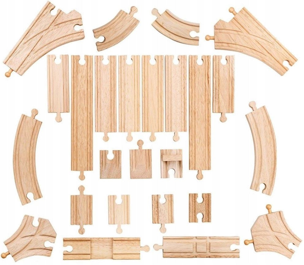 Wooden tracks for queue expansion 25 pcs BIGJIGS
