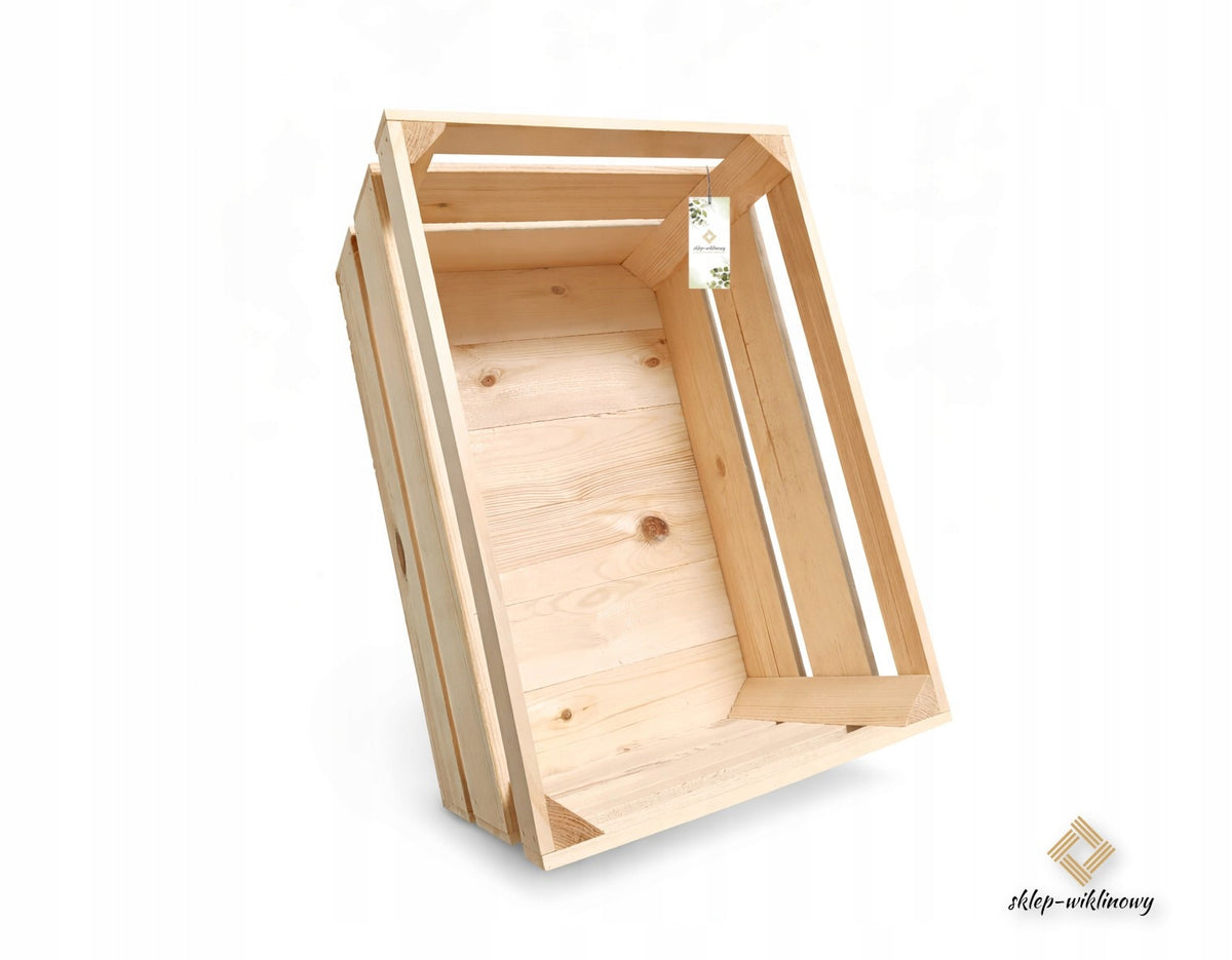 Wooden utility box 60x40 H30cm full bottom CHEST Brand Sklep Wiklinowy