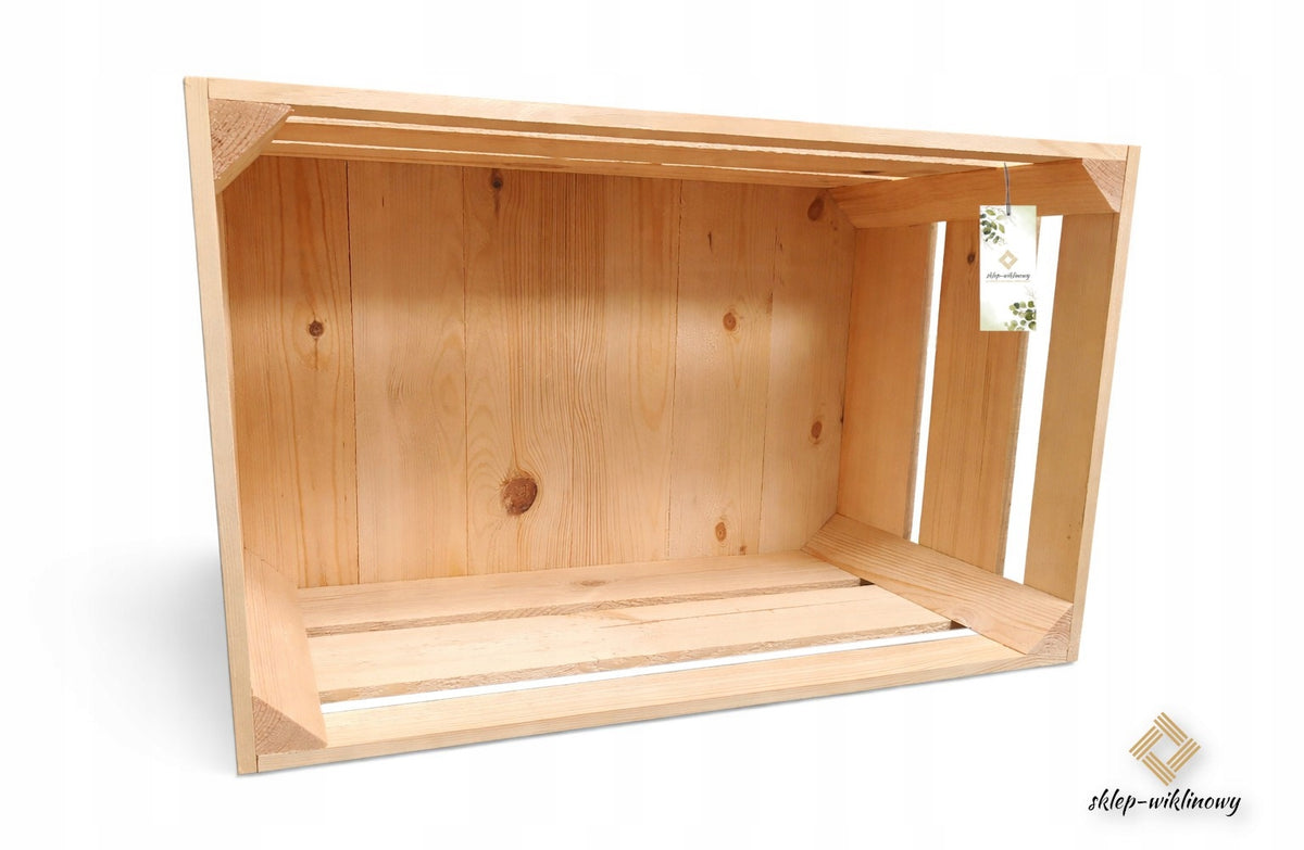 Wooden utility box 60x40 H30cm full bottom CHEST Length 60 cm