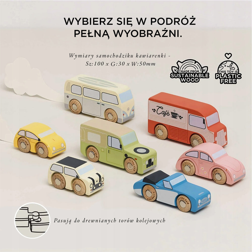 Wooden vintage cars set, children's toy, cars Le Toy Van Brand Le Toy Van