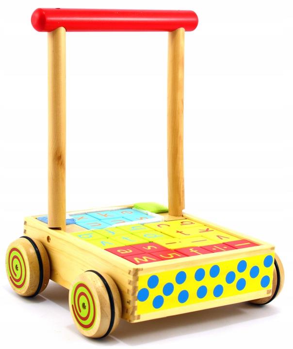 Wooden walker with blocks Classic World