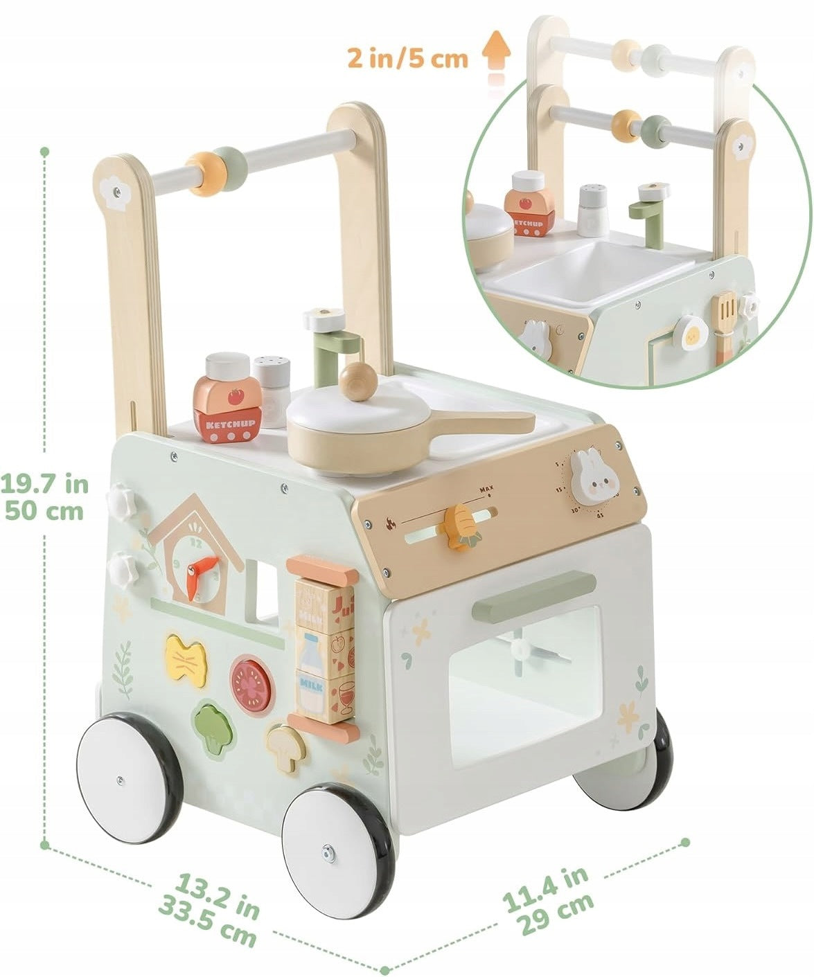Wooden walking trolley for children ROBOTIME Manufacturer code B0F2S8T6SQ