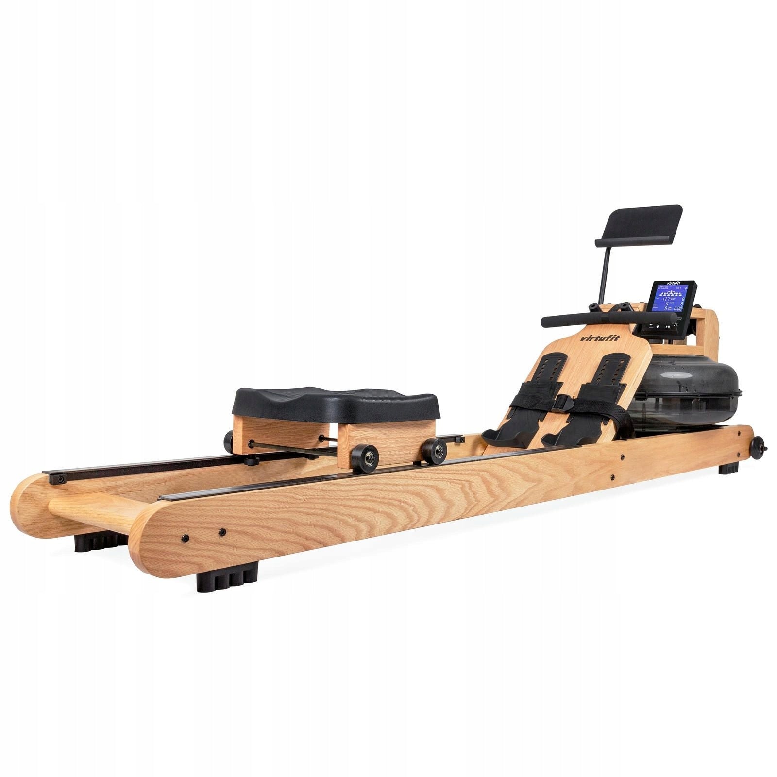 Wooden water rowing machine VIRTUFIT Elite + Equipment mat