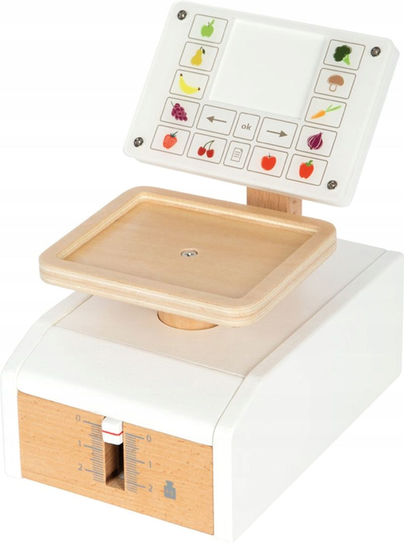 Wooden white shop scale Fun in store Fresh Small Foot 3 DESCRIPTION Brand Small Foot