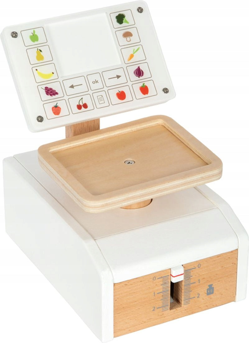 Wooden white shop scale Fun in store Fresh Small Foot 3 DESCRIPTION Manufacturer code 12418