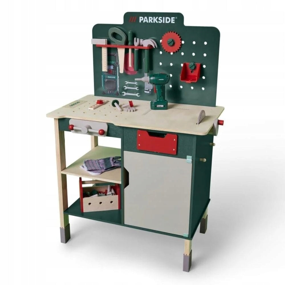 Wooden workshop Parkside 74 el. set XXL DIY child sounds Packaging status original