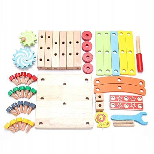 Wooden workshop for children tools blocks set XXL birthday gift Manufacturer code MONTESSORI UKŁADANKA