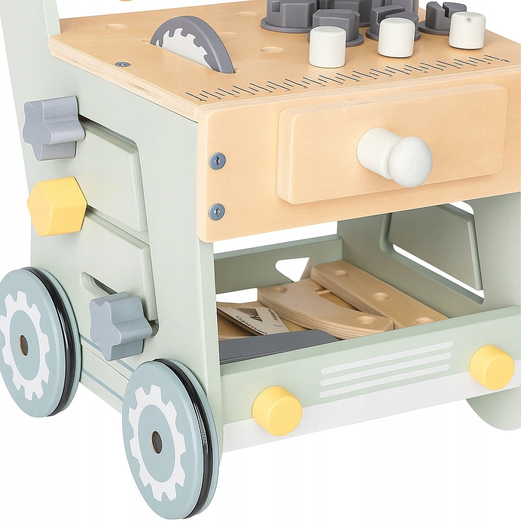Wooden workshop with DIY tools for children pusher FOREST Brand Mibbi
