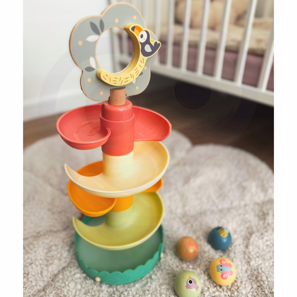 Woopie Let's Go Green Wooden Educational Bullet 6 Elements 4 Balls Brand Woopie