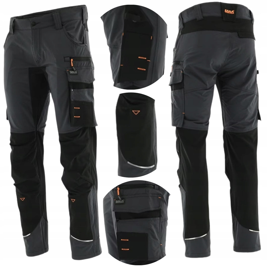 Work pants ELASTIC softshell SPANDEX nylon MOTIONFLEX men's BHP 46