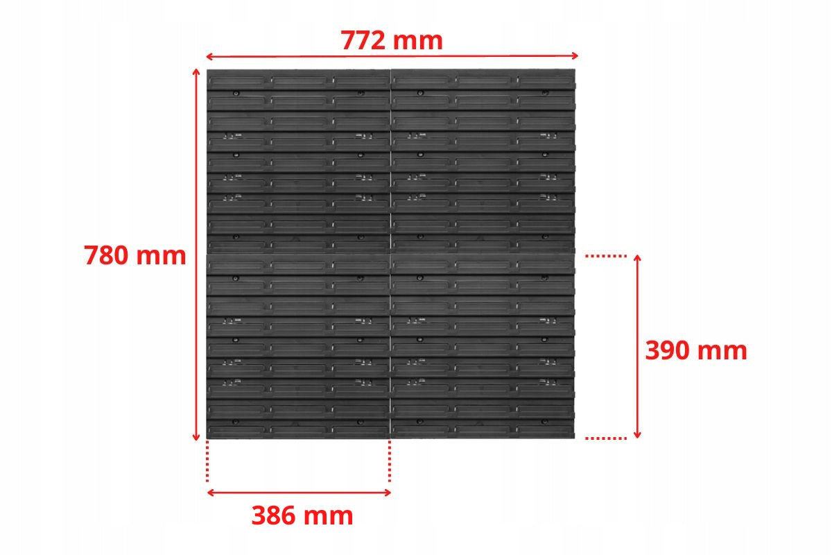 Workshop Tool Board 82x Workshop Cuvettes Tool Container Additional features hangable fastening holes for elements