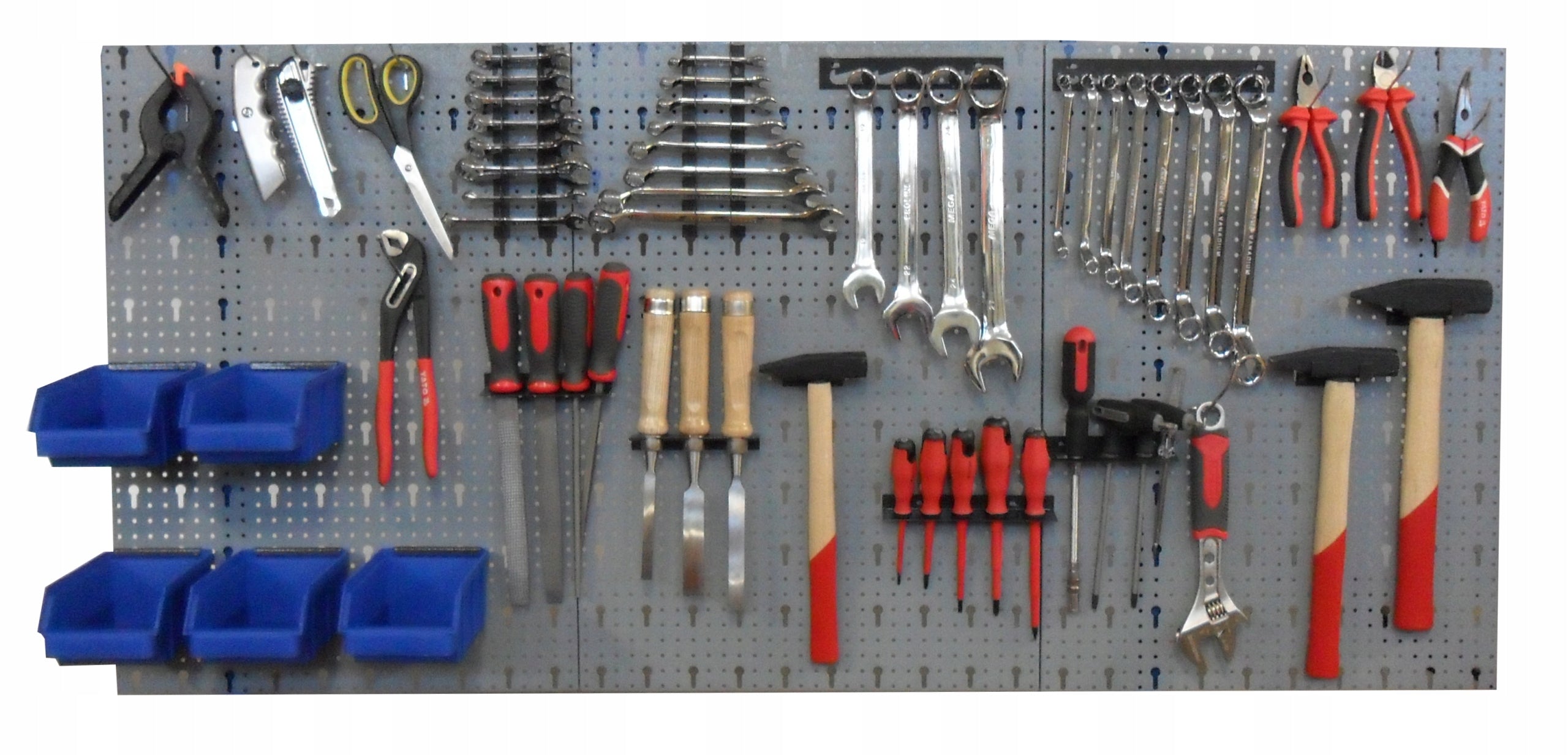 Workshop board for tools, tool wall with PENDANTS, grey Manufacturer code GSP 28P szara