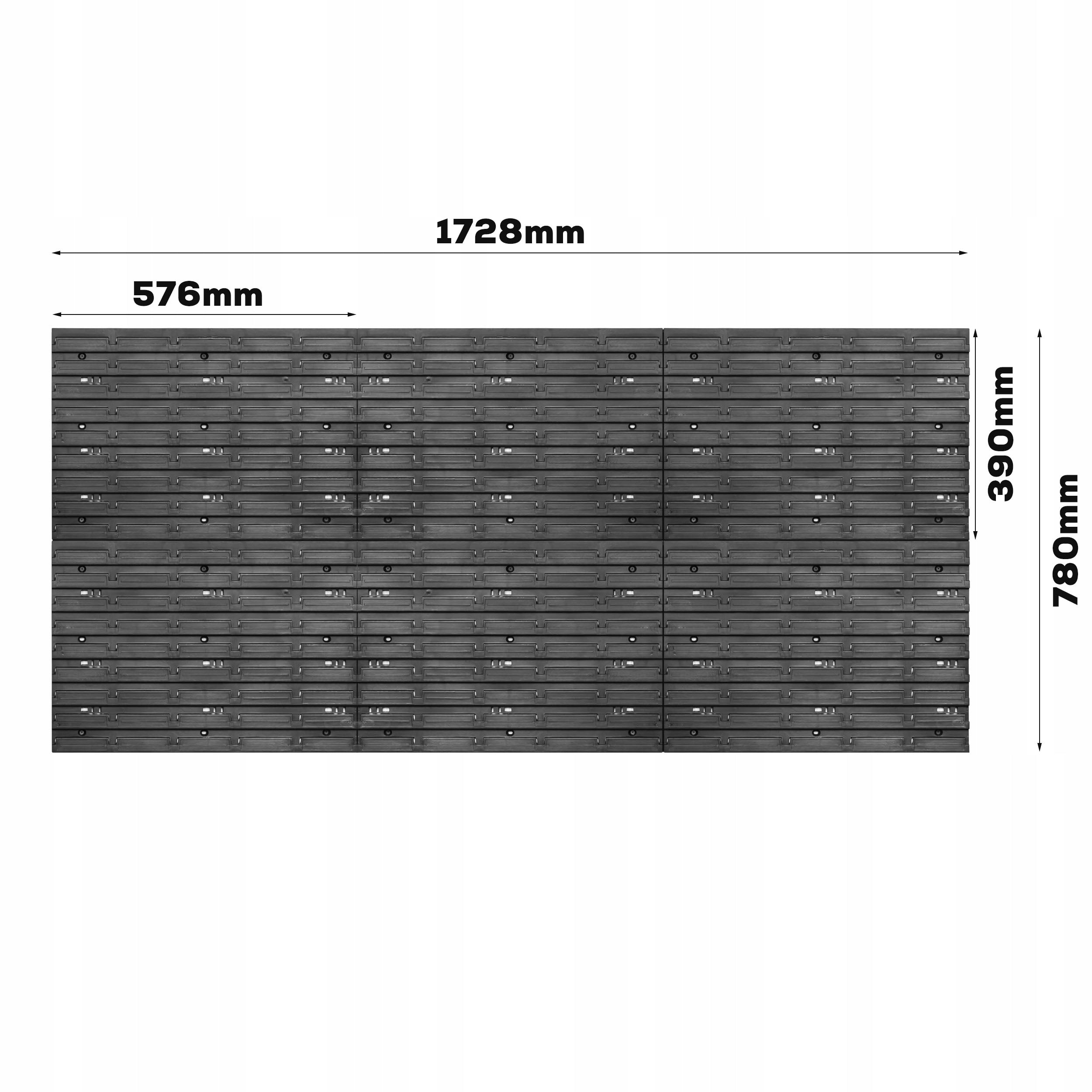 Workshop board tool 173,3x78cm 30 cuvettes Kind pegboard