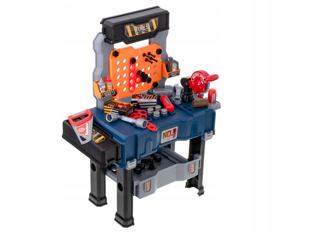 Workshop for children Majsterkowicz - Suitcase/table with 65 tools Brand Wooden Toys