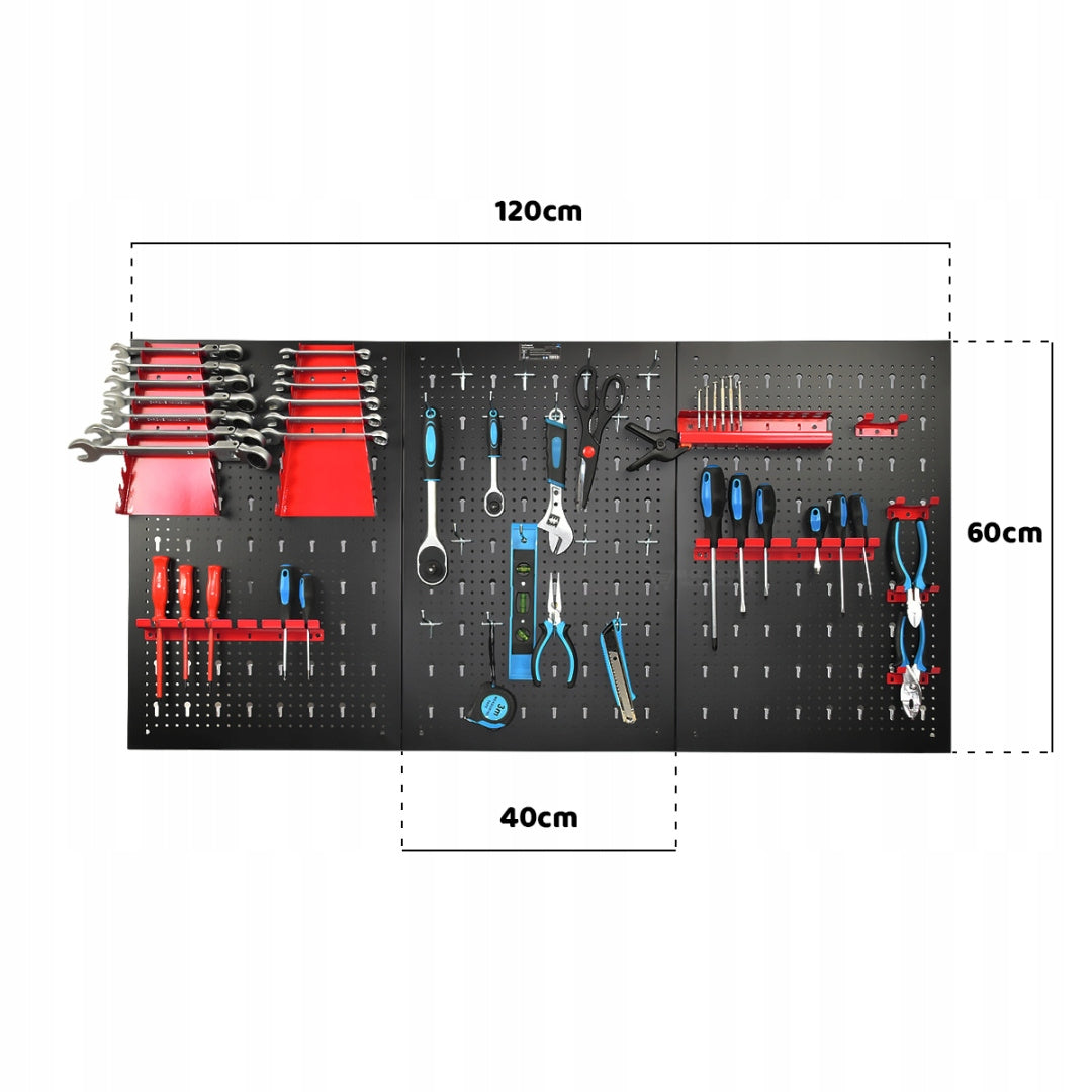 Workshop tool wall 120x60 cm with steel handles for garage Kind backboard
