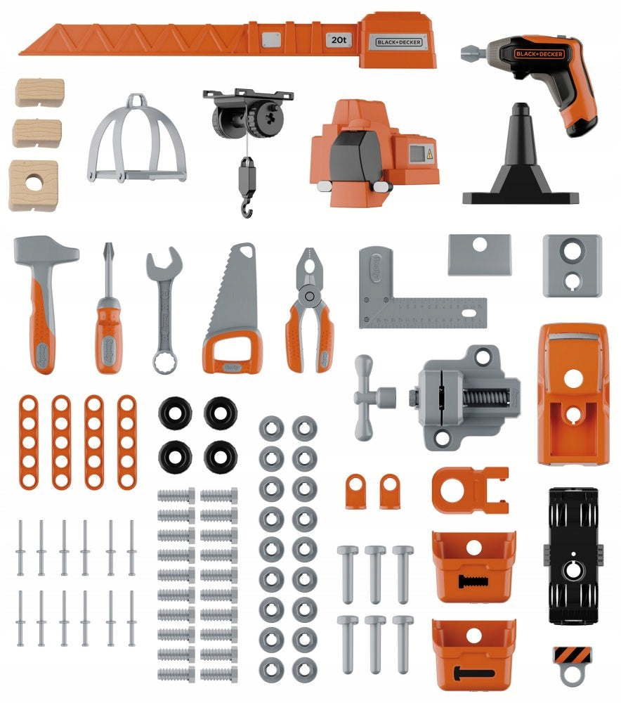 Workshop with crane set DIY Black & Decker tools Smoby Brand Smoby Baby Nurse