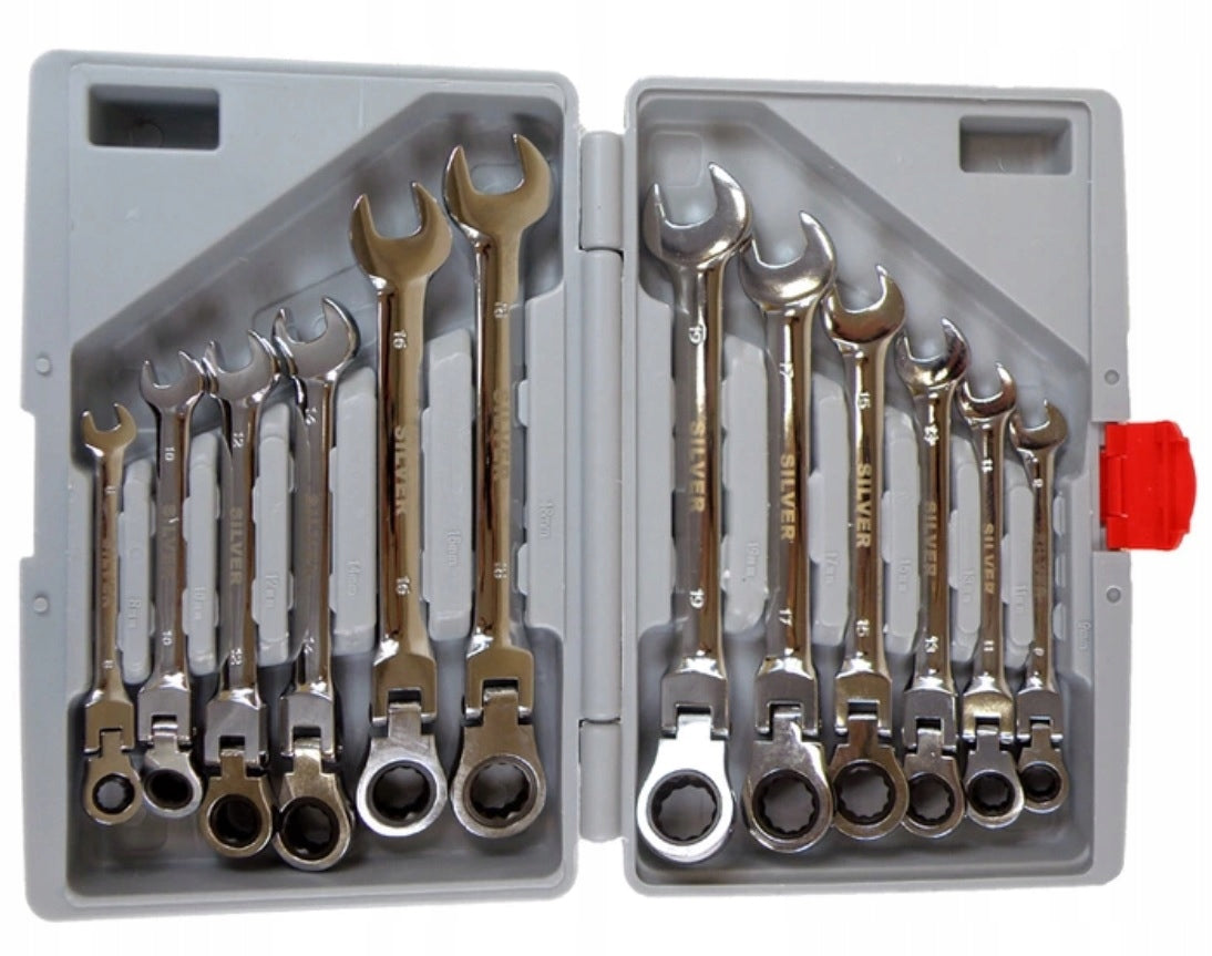 Wrench Silver set of 12 with ratchet 8-19 mm Manufacturer code Sk-012-03