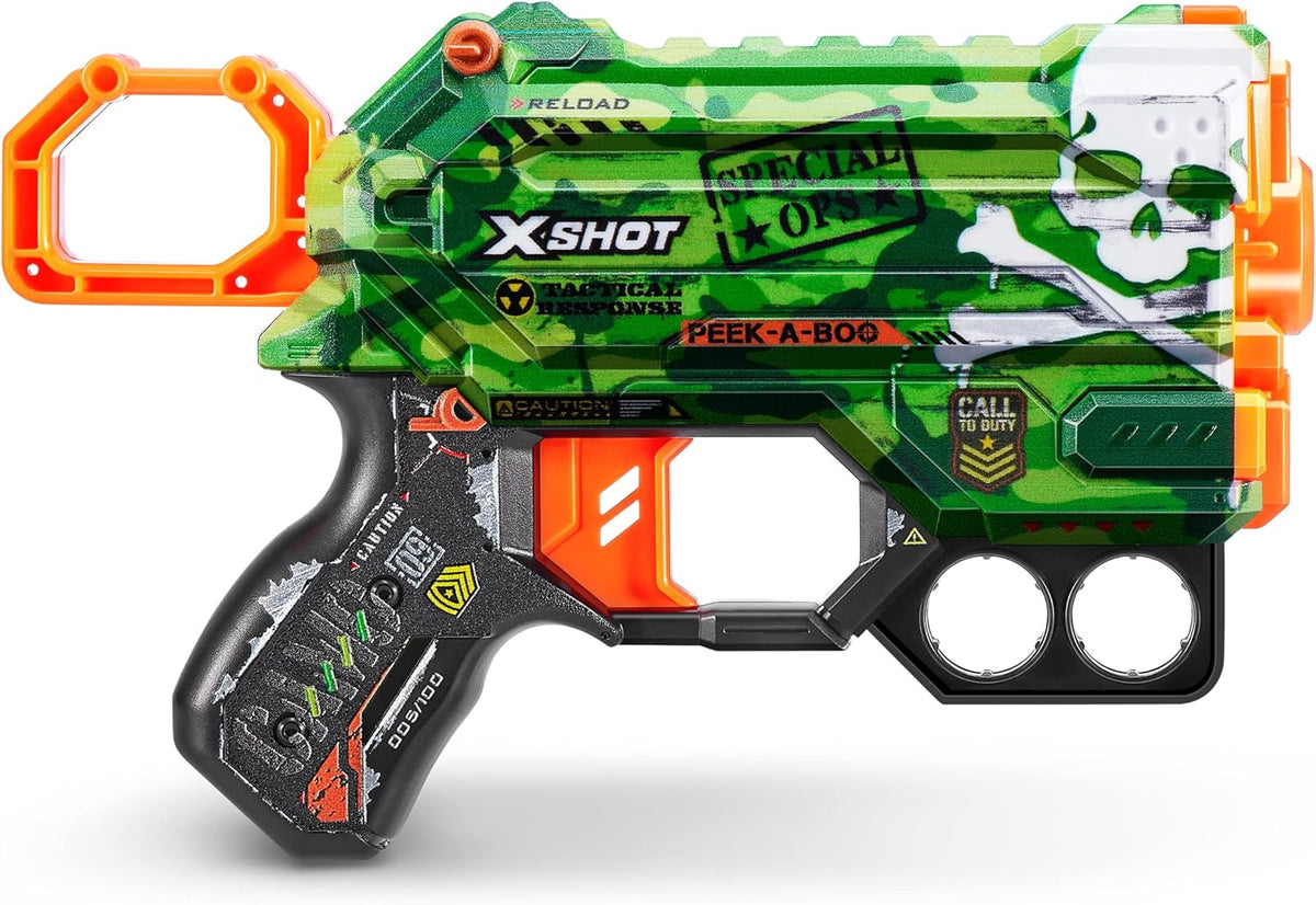X-Shot Zuru Xshot Skins Dread Menace Blaster Set of 4 Launchers 48 Arrows Brand XSHOT