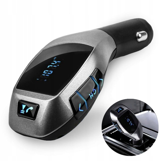 X5 Bluetooth FM Transmitter Charger 2xUSB LCD MP3