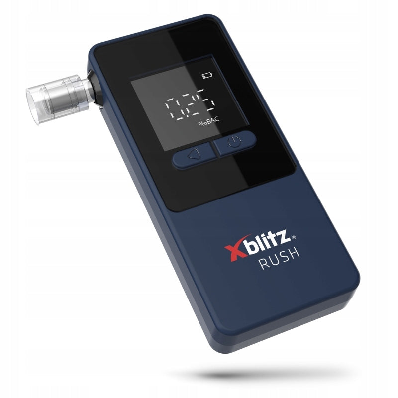 XBLITZ ELECTROCHEMICAL BREATHALYZER RUSH + PROFESSIONAL PRECISION MOUTHPIECES Packaging status original