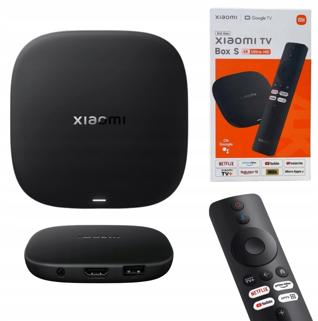XIAOMI TV BOX S 3 GEN 4K GOOGLE TV WIFI 6 CHROMECAST Packaging status original