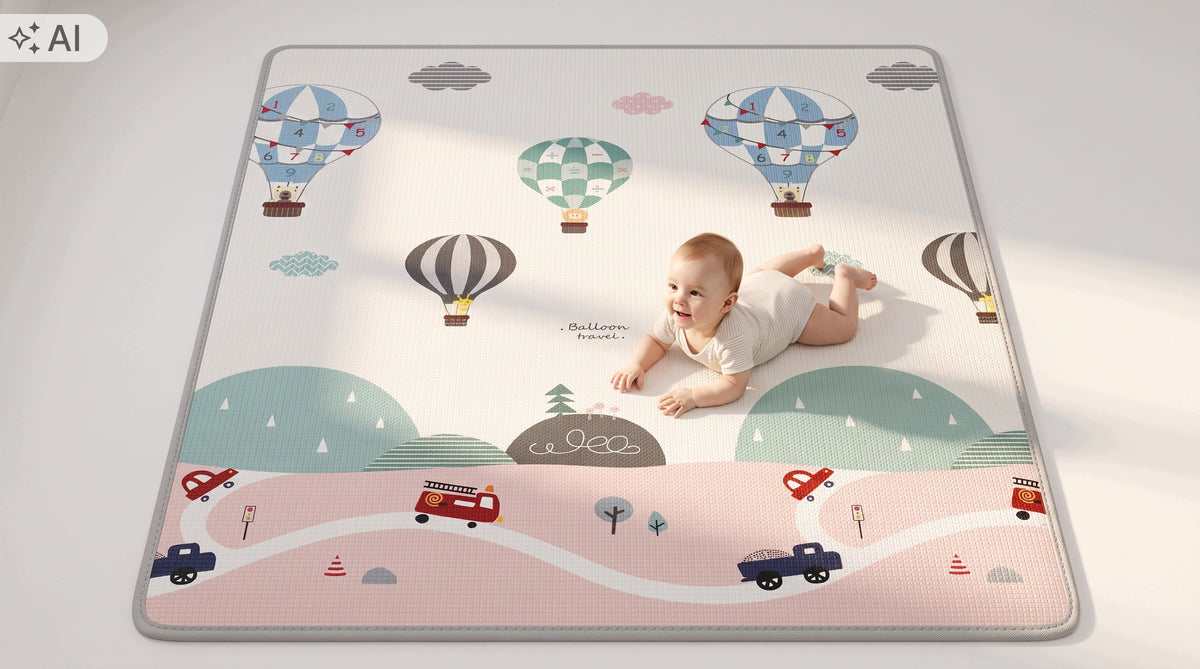 XPE FOAM MAT FOR CHILDREN 150X180 1,5 CM ROLLED EXTRA THICK SOFT 2in1 Manufacturer code wytrzymała gruba ładna