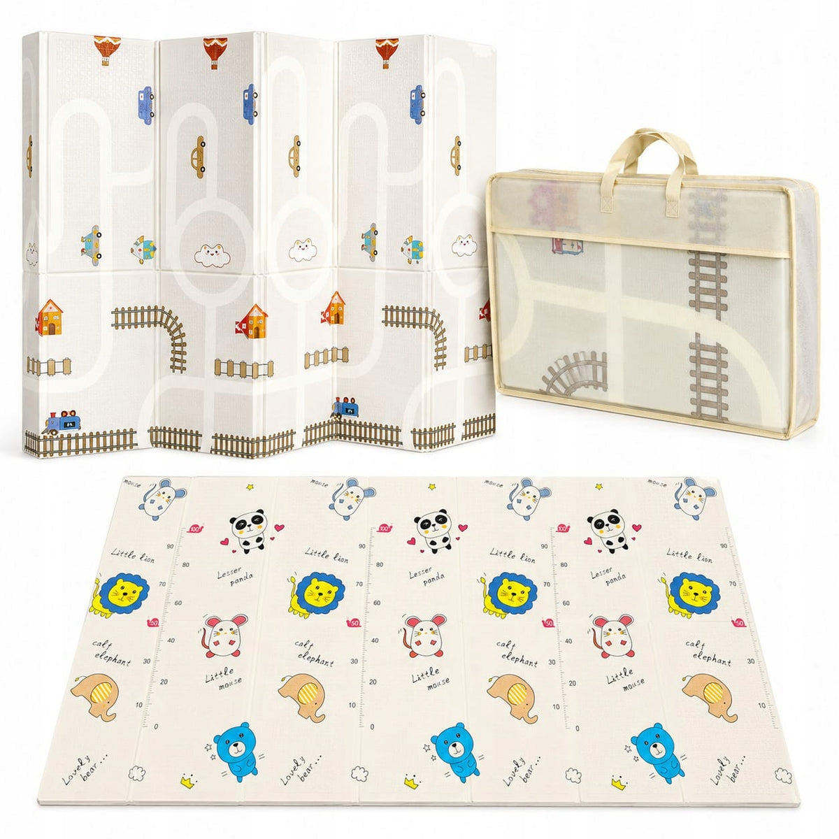 XPE MAT FOR CHILDREN DOUBLE-SIDED FOAM 200x180cm WATERPROOF FOLDING BOHO