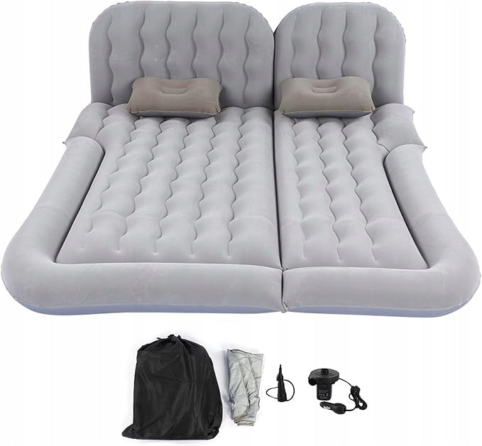 XXL Car Mattress 184x122cm for SUV Car Bed + PUMP Grey