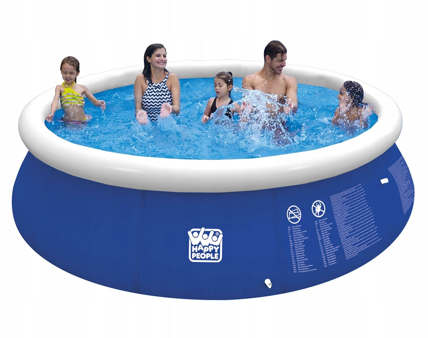 XXL Expansion Pool Happy People 450x90 cm Ladder Pump Cover Brand Happy People
