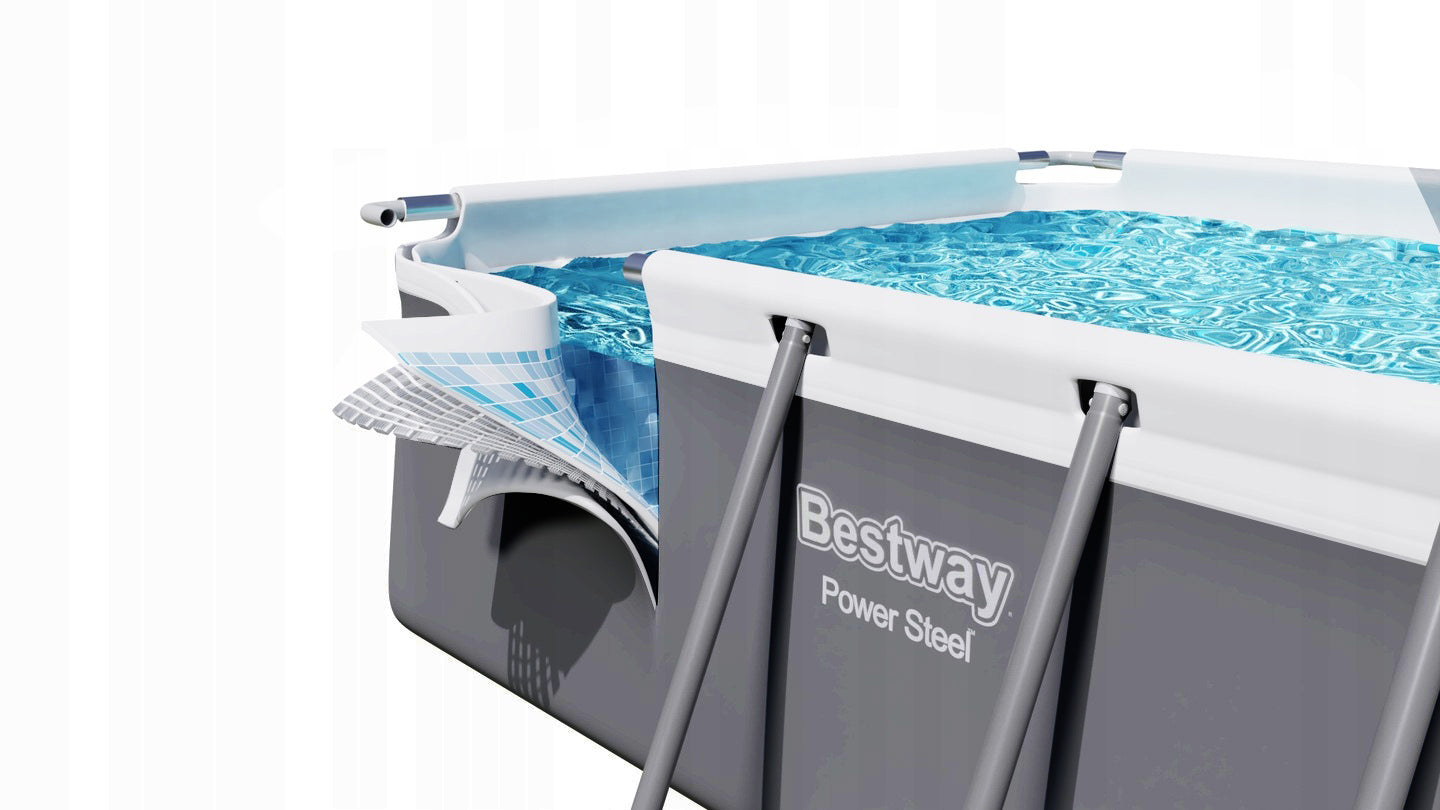 XXL FRAME POOL FOR THE WHOLE FAMILY FOR THE GARDEN BESTWAY WITH PUMP 404X201X100 Volume 6478 l