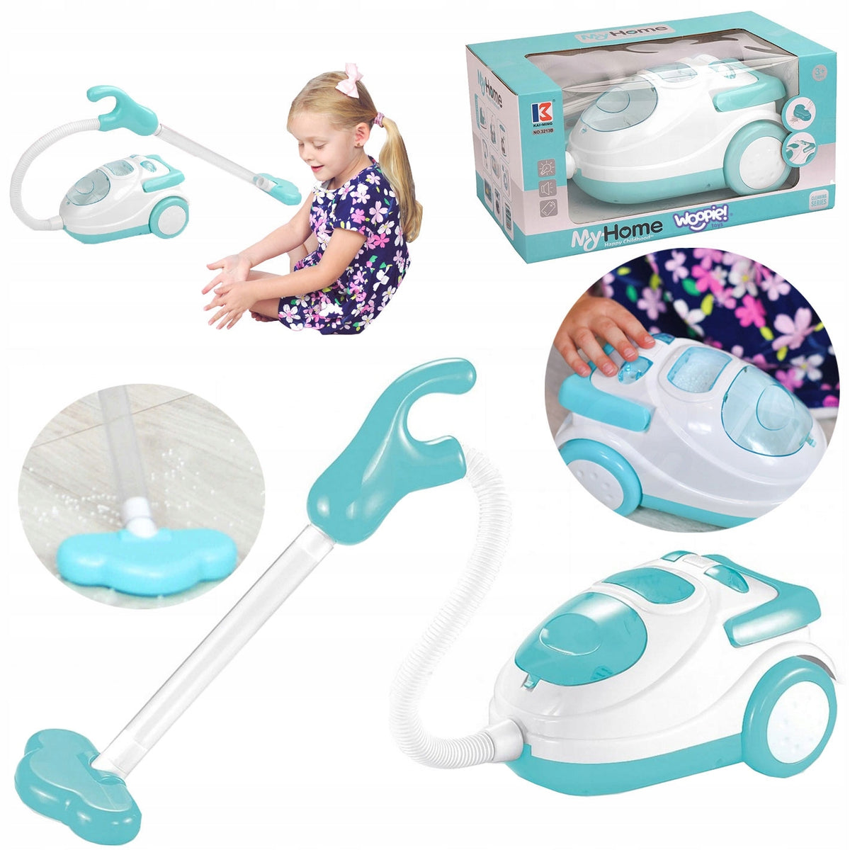 XXL INTERACTIVE VACUUM CLEANER FOR CHILDREN WITH SUCTION FUNCTION SOUND LIKE REAL