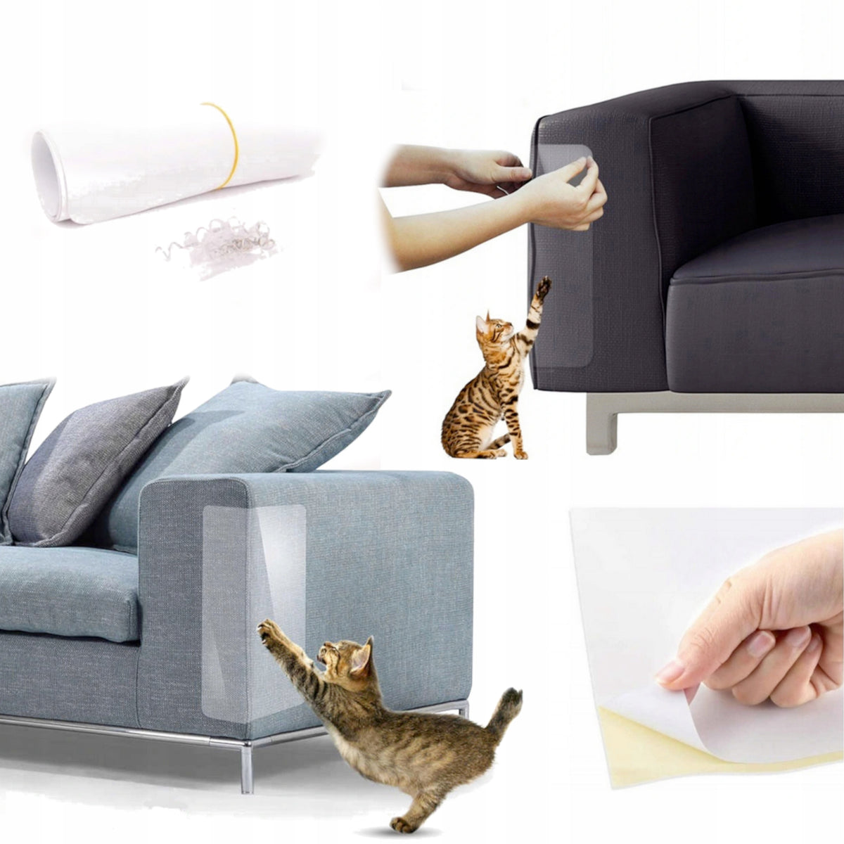 XXL LARGE PROTECTIVE FILM SCRATCHING POST FOR CAT DOG FURNITURE Brand defiPad