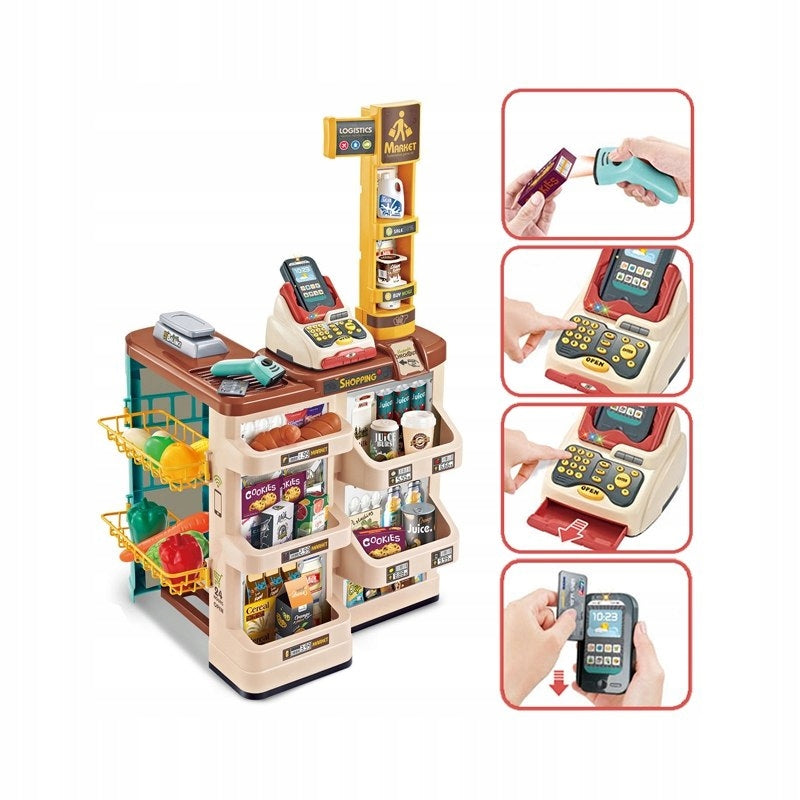 XXL LARGE SUPERMARKET SHOP WITH BASKET TERMINAL CART SOUNDS OF LIGHT Manufacturer code LT184