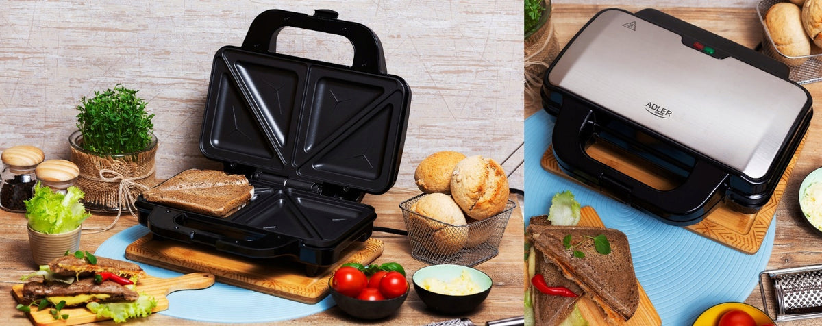XXL Large Solid Sandwich Toaster 1300W XXL Strong Toaster Power rating 1300 W