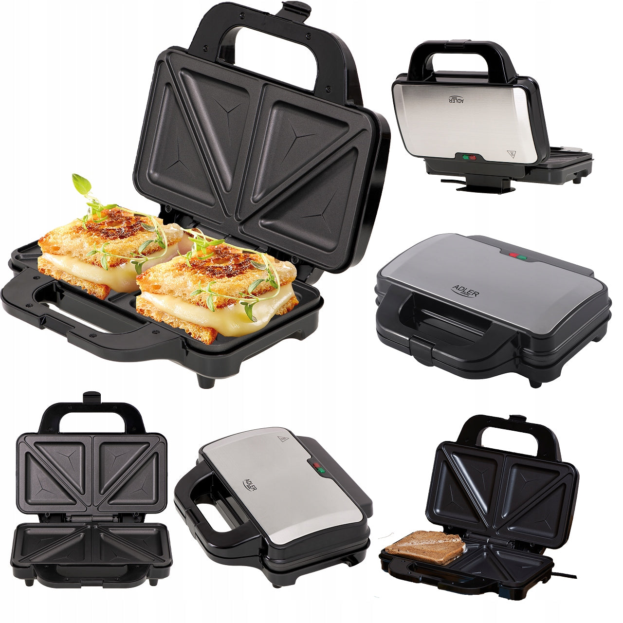 XXL Large Solid Sandwich Toaster 1300W XXL Strong Toaster