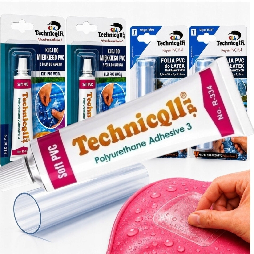 XXL Repair Kit for Spa Mattress Pontoon Pool 2 x Glue 4 x PVC Patch.