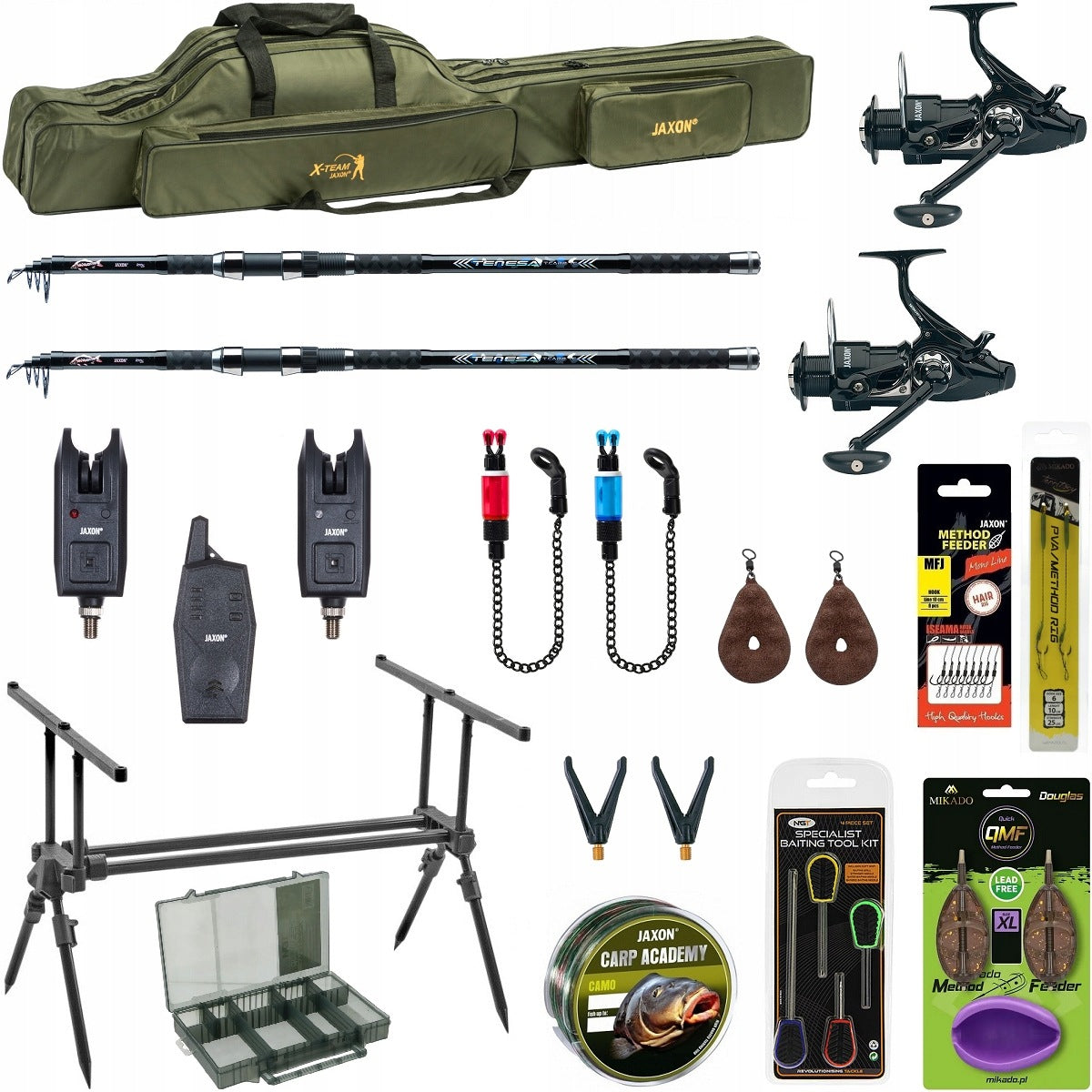 XXL carp set for method feeder ground for beginners
