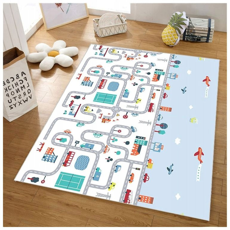 XXL double-sided foam mat - roll 2 CM (road and zigzags)