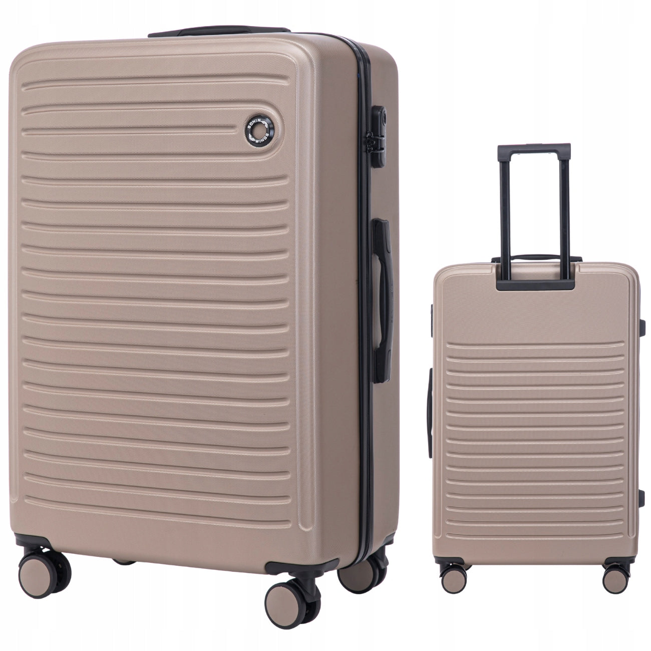 XXL suitcase with ABS on 4 wheels hard travel luggage for holidays WINGS