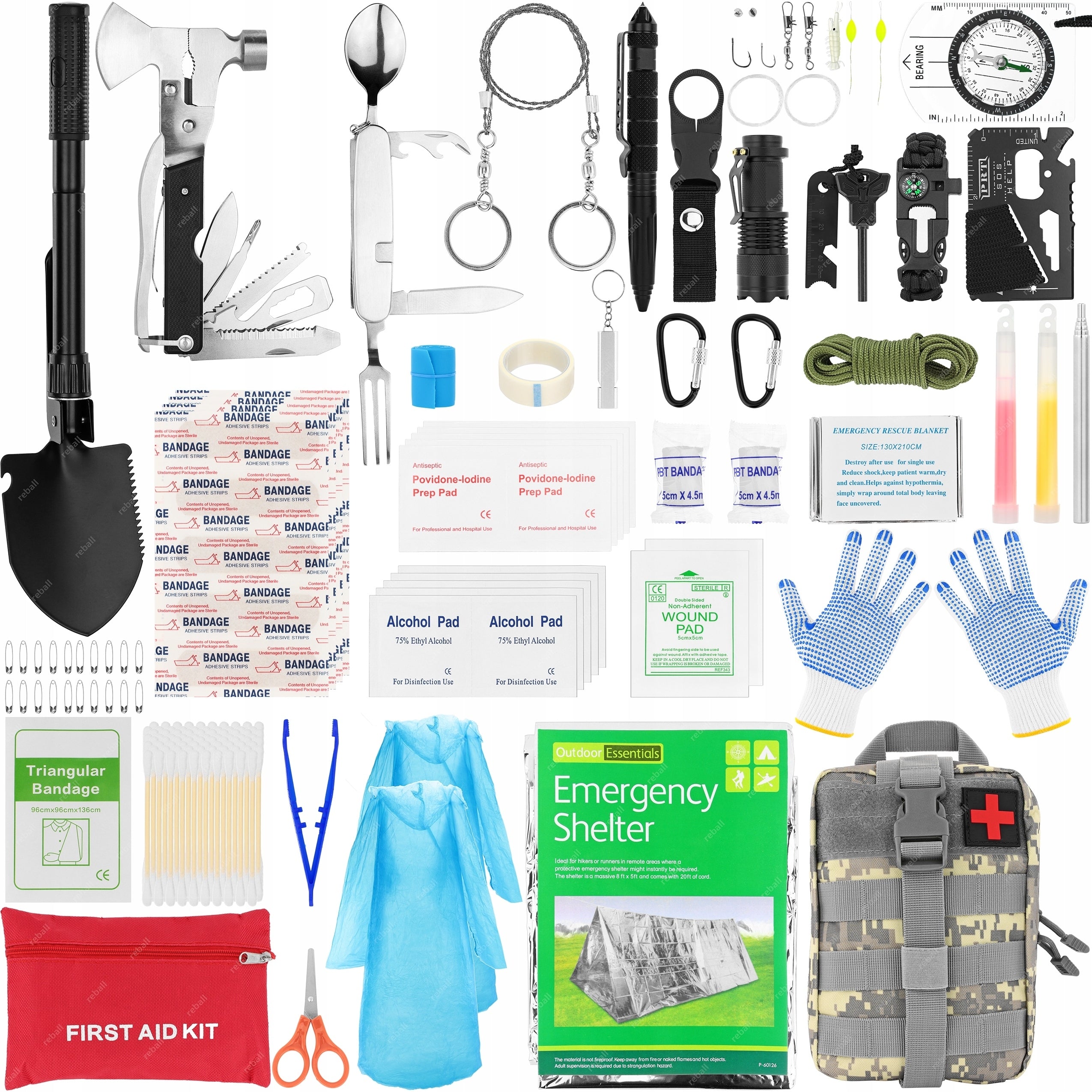 XXXL MILITARY SURVIVAL KIT TOOLS RT0286