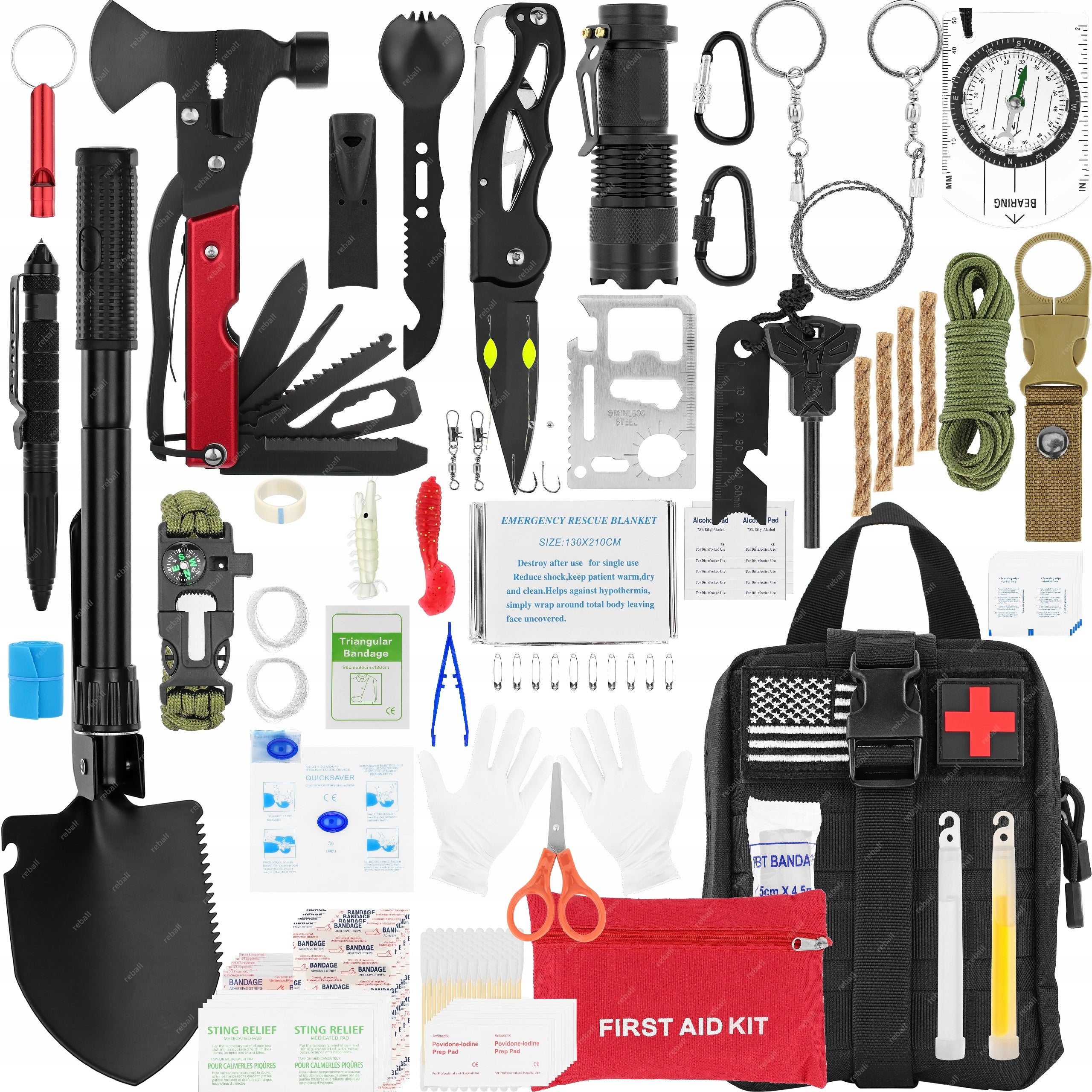 XXXL MILITARY SURVIVAL KIT TOOLS RT0287