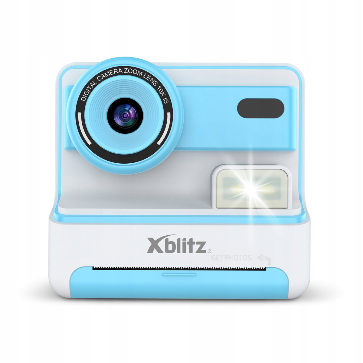 Xblitz FLASH BLUE INSTANT CAMERA THERMAL PRINTER + 3 ROLLS + 16GB Brand Xblitz