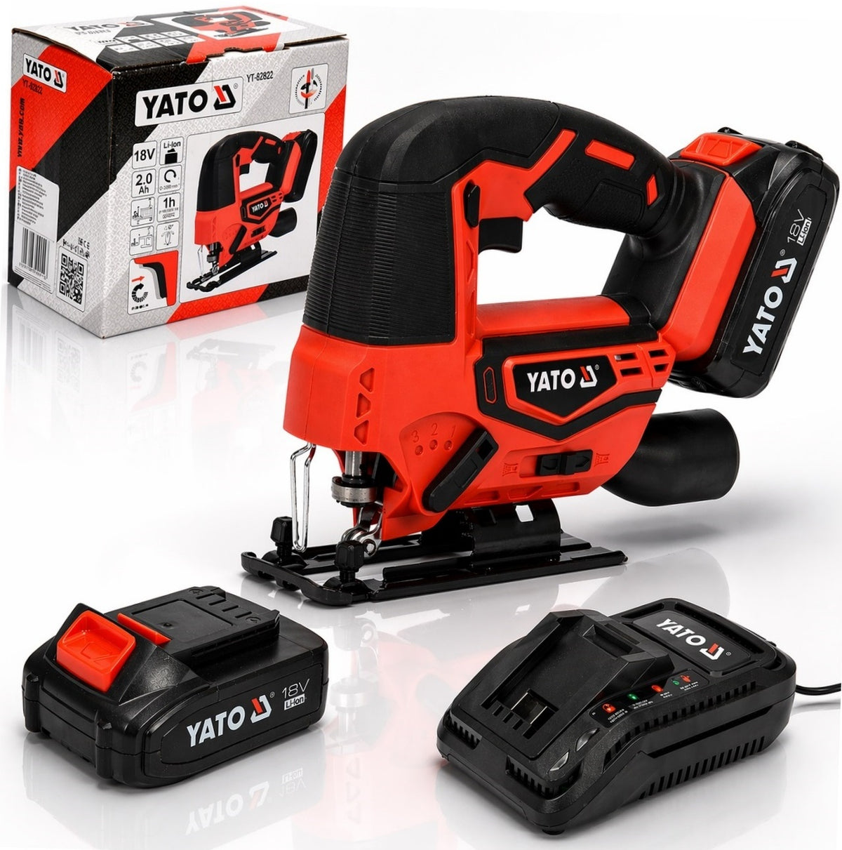 YATO 18V CORDLESS JIGSAW FOR METAL WOOD BATTERY 2 Ah + CHARGER