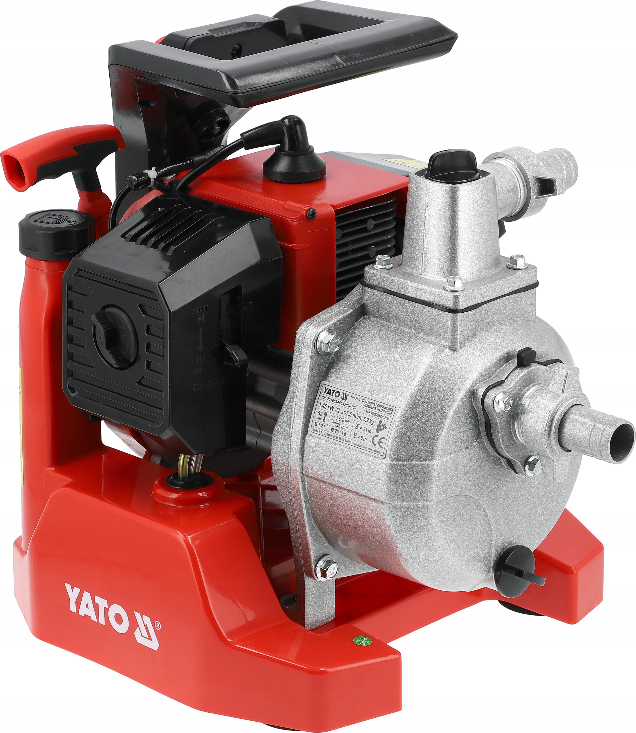 YATO COMBUSTION PUMP FOR IRRIGATION WATER GARDEN MOTOR PUMP 1" 7,5 m³/h Manufacturer code YATO_YT-85420